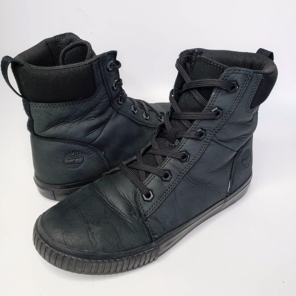 Timberland Skyla Bay Soft Leather High Top Bootie Sneakers 8.5